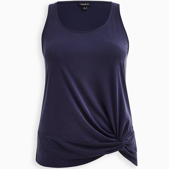 Torrid Size 4X 26 Knot Tank - Cupro Navy - Picture 4 of 5